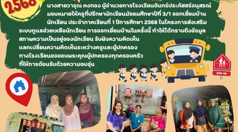 กิจกรรมเยี่ยมบ้านนักเรียนชั้นมัธยมศึกษาปีที่ 3
