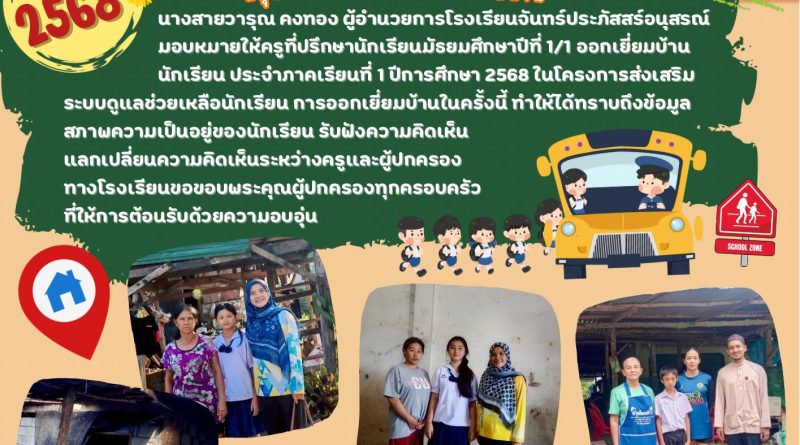 กิจกรรมเยี่ยมบ้านนักเรียนชั้นมัธยมศึกษาปีที่ 1