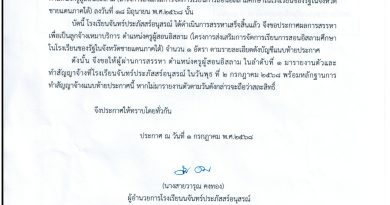 รายชื่อผู้ผ่านการสรรหาเป็นลูกจ้างเหมาบริการ